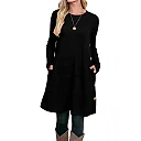 Relaxed Midi Dress in Black